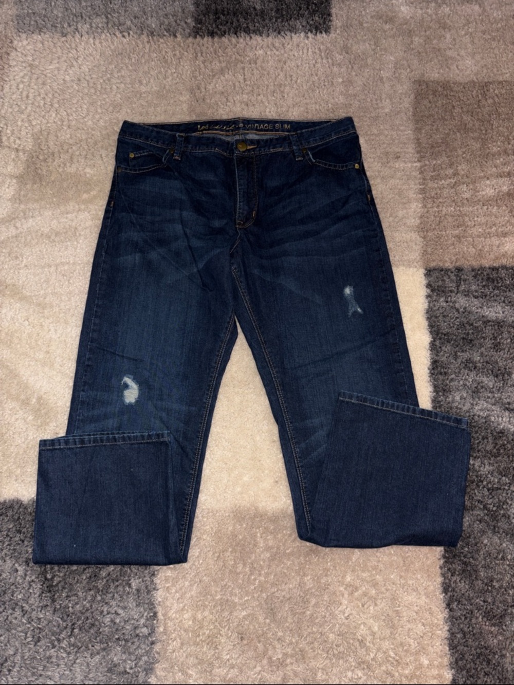 Lee Gold Label VINTAGE SLIM Womens Dark Indigo Slim Straight denim jeans